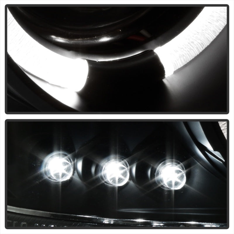 Spyder GMC Sierra 1500/2500 99-06 Projector Headlights LED Halo LED Blk Smke PRO-YD-CDE00-HL-BSM - eliteracefab.com