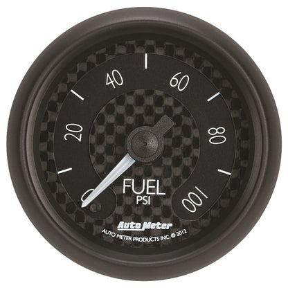 Autometer GT Series 52mm Full Sweep Electronic 0-100 PSI Fuel Pressure Gauge 8063