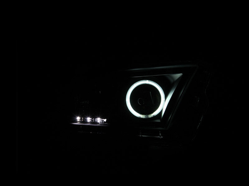 ANZO USA Ford Mustang Projector Headlights W/ Halo Black Ccfl; 2010-2014 - eliteracefab.com