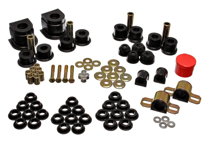 Energy Suspension 86-91 Mazda RX7 Black Hyper-Flex Master Bushing Set - eliteracefab.com