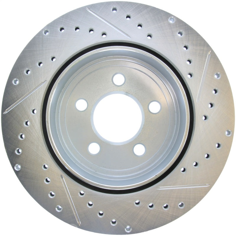 StopTech Select Sport 2011-2012 Dodge Challenger RT Drilled and Slotted Rear Right Brake Rotor - eliteracefab.com