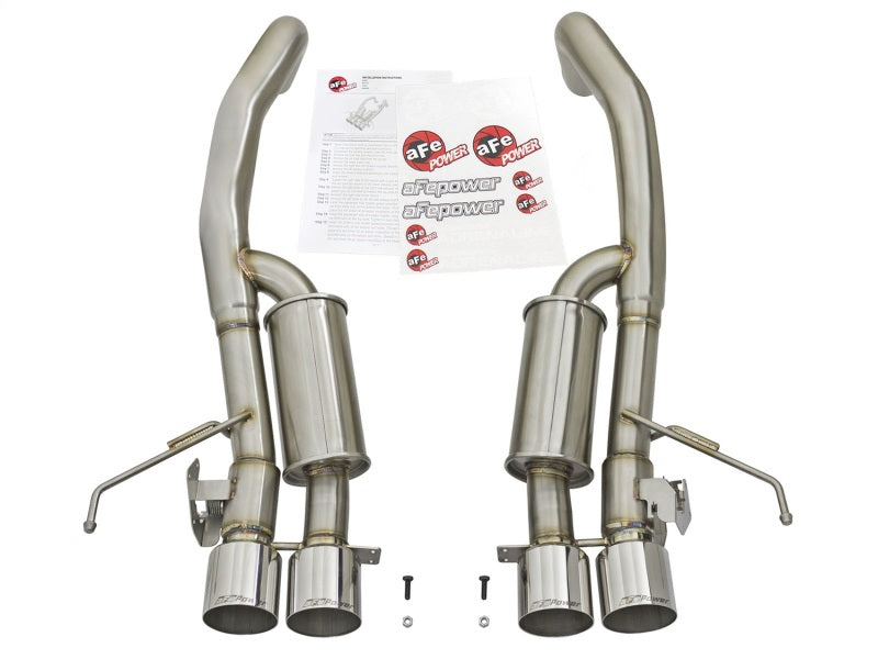 aFe MACHForce XP 3in-2 1/2in Axle Back 304SS Exhaust w/ Polished Tips 15-17 Chevy Corvette Z06 aFe