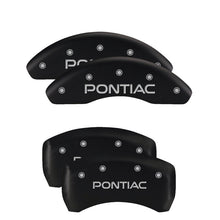 Load image into Gallery viewer, MGP 4 Caliper Covers Engraved Front &amp; Rear MGP Black finish silver ch MGP