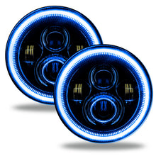 Load image into Gallery viewer, Oracle 7in High Powered LED Headlights - Black Bezel - Blue - eliteracefab.com