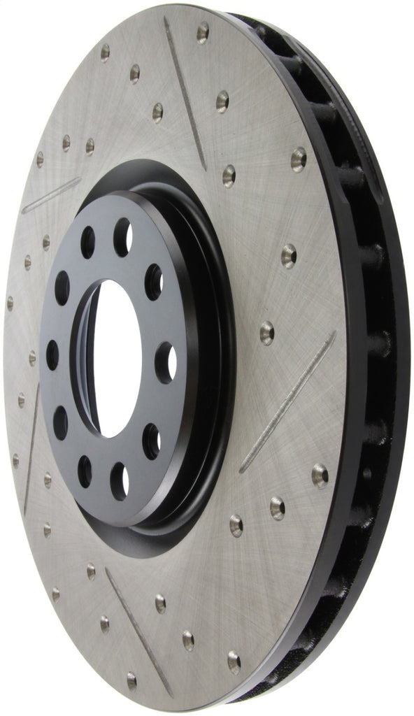 STOPTECH 13+ DODGE DART PERFORMANCE SLOTTED & DRILLED FRONT LEFT ROTOR, 127.63080L - eliteracefab.com