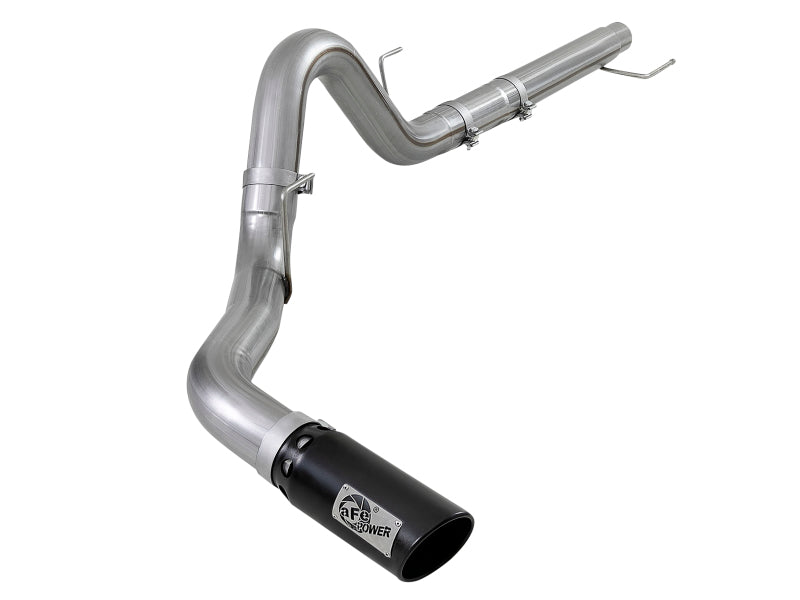 aFe Large Bore-HD 4in 409 SS DPF-Back Exh 18-19 Ford F-150 V6-3.0L (td) w/ Black Tip aFe