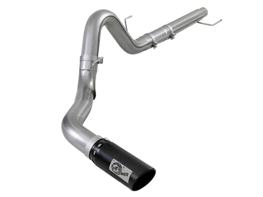 aFe Large Bore-HD 4in 409 SS DPF-Back Exh 18-19 Ford F-150 V6-3.0L (td) w/ Black Tip aFe