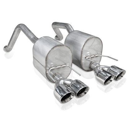 Stainless Works 2009-13 C6 Corvette Axleback 2-1/2in Dual Chambered Turbo Mufflers Quad 4in Tips Stainless Works
