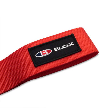 BLOX Racing Universal Tow Strap With BLOX Logo - Red - eliteracefab.com
