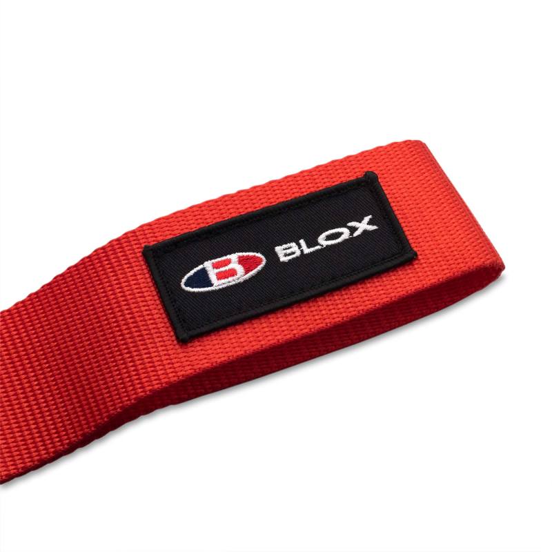 BLOX Racing Universal Tow Strap With BLOX Logo - Red - eliteracefab.com