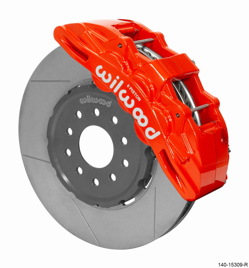 Wilwood SX6R Front Brake Kit 14in GT Slotted Red 05-13 Chevy Corvette Wilwood