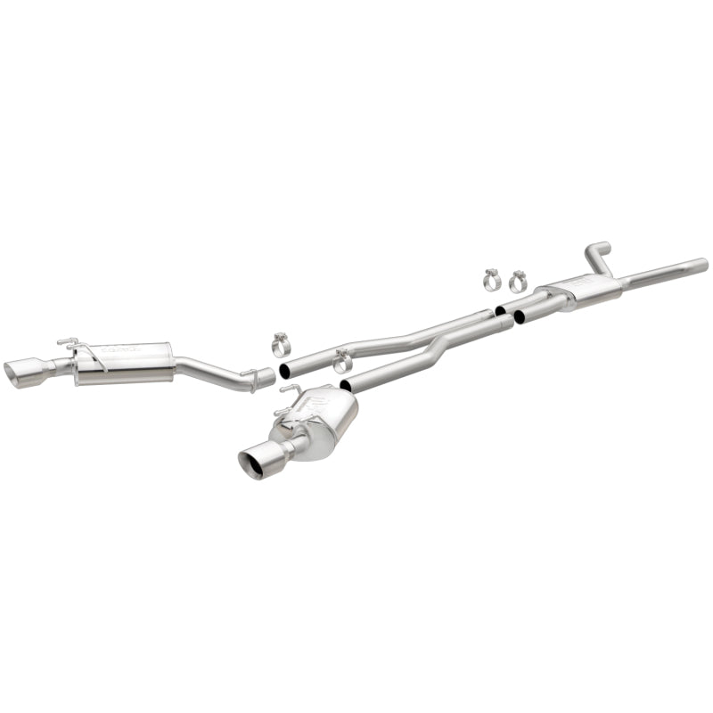 MagnaFlow Cat-Back Stainless Dual Split Rear Exit 4in Polished Tips 11-15 Chevy Camaro 3.6L V6 Magnaflow