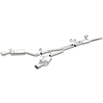 MagnaFlow Cat-Back Stainless Dual Split Rear Exit 4in Polished Tips 11-15 Chevy Camaro 3.6L V6 Magnaflow