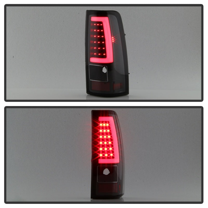 xTune Chevy Silverado 1500/2500/3500 99-02 / Version 3 Tail Lights Black ALT-ON-CS99V3-LBLED-BK - eliteracefab.com