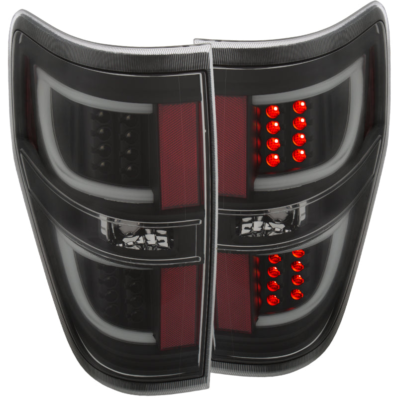 ANZO USA Ford F-150 Led Taillights Black; 2009-2013 - eliteracefab.com