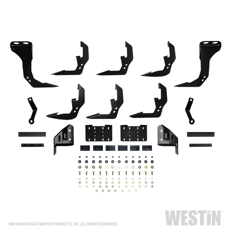Westin 2019 Chevrolet Silverado/Sierra 1500 Crew Cab (5.5ft) R5 Modular Nerf Step Bars - Black - eliteracefab.com