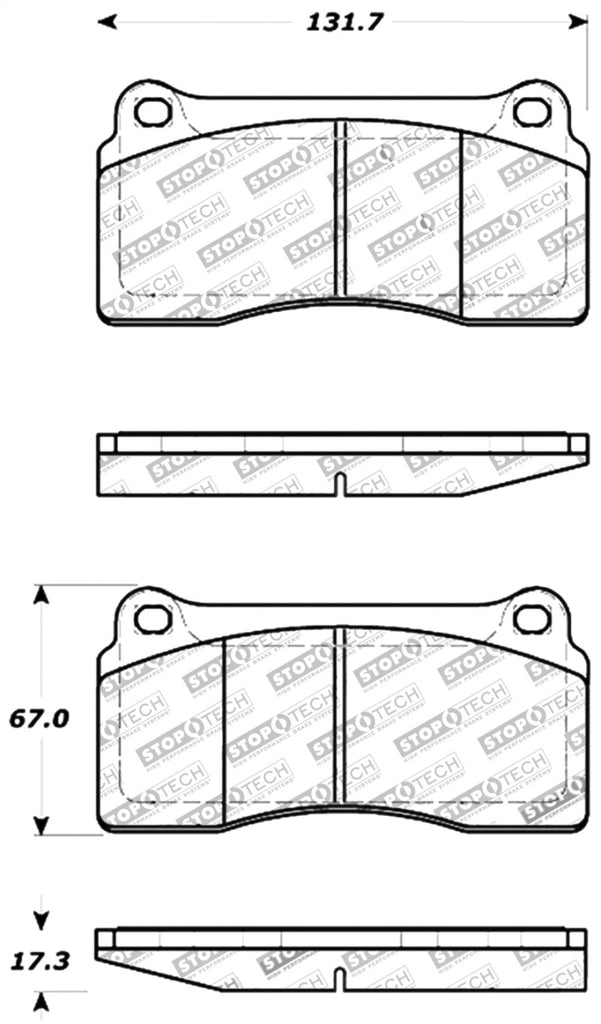 STOPTECH PERFORMANCE 88-92 FERRARI F40 / 94-97 F50 FRONT & REAR BRAKE PADS, 309.08100 - eliteracefab.com