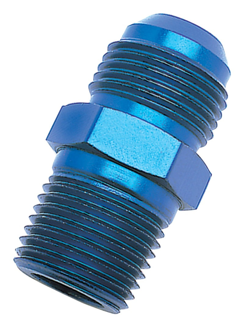 Russell Performance -4 AN to 1/8in NPT Straight Flare to Pipe (Blue).