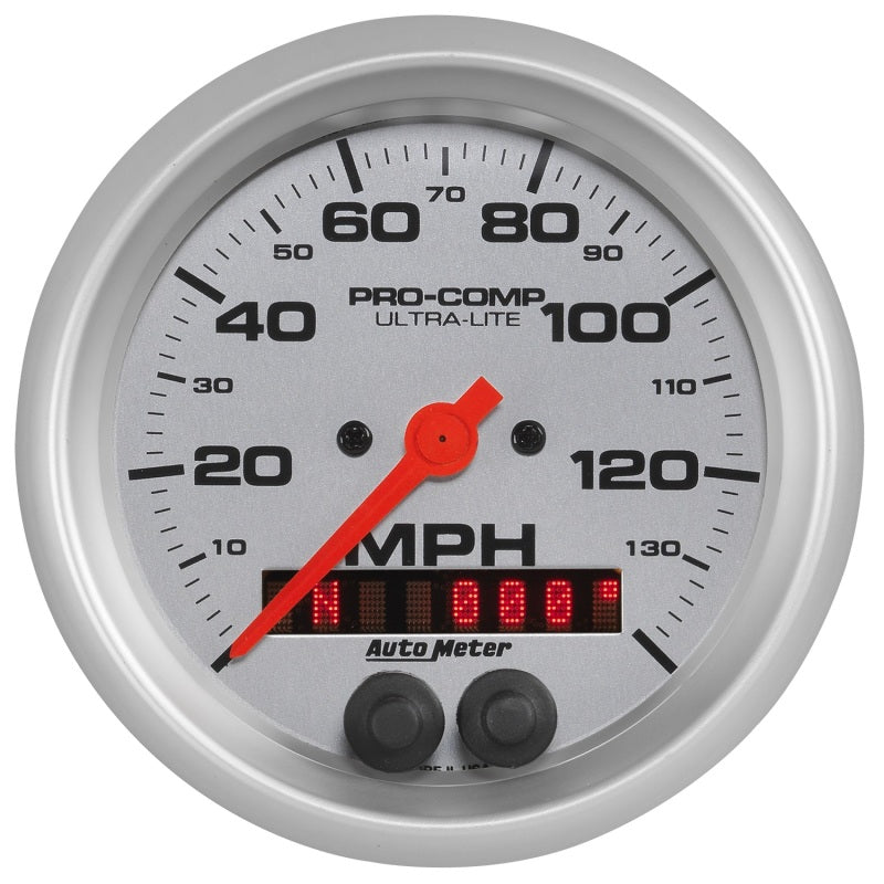 AutoMeter GAUGE; SPEEDOMETER; 3 3/8in.; 140MPH; GPS; ULTRA-LITE - eliteracefab.com