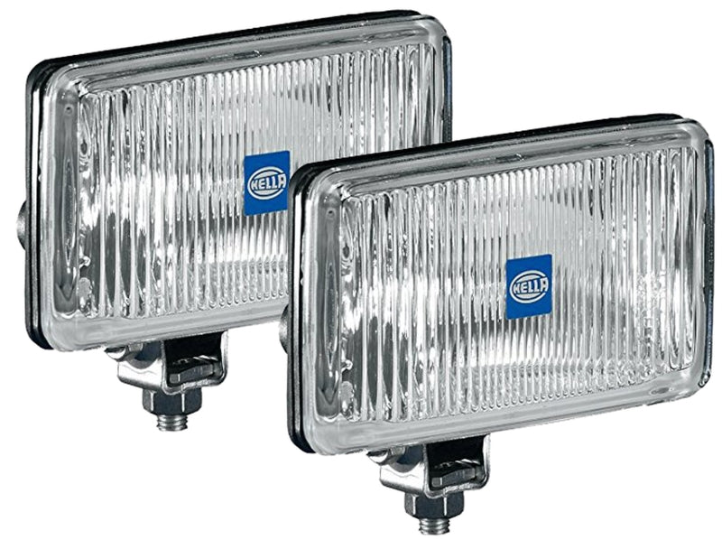 Hella 450 H3 12V SAE/ECE Fog Lamp Kit Clear - Rectangle (Includes 2 Lamps) - eliteracefab.com