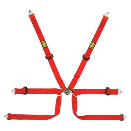 OMP TECNICA 2" Prototype 6-Point Racing Harness - Red - FIA 8853-2016 - DA0-0206-A02-061
