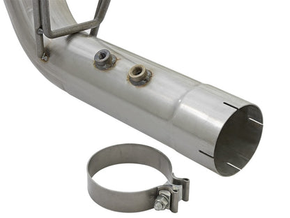 aFe ATLAS 4in DPF-Back Alum Steel Exhaust System w/Dual Exit Black Tip 2017 GM Duramax 6.6L (td) aFe