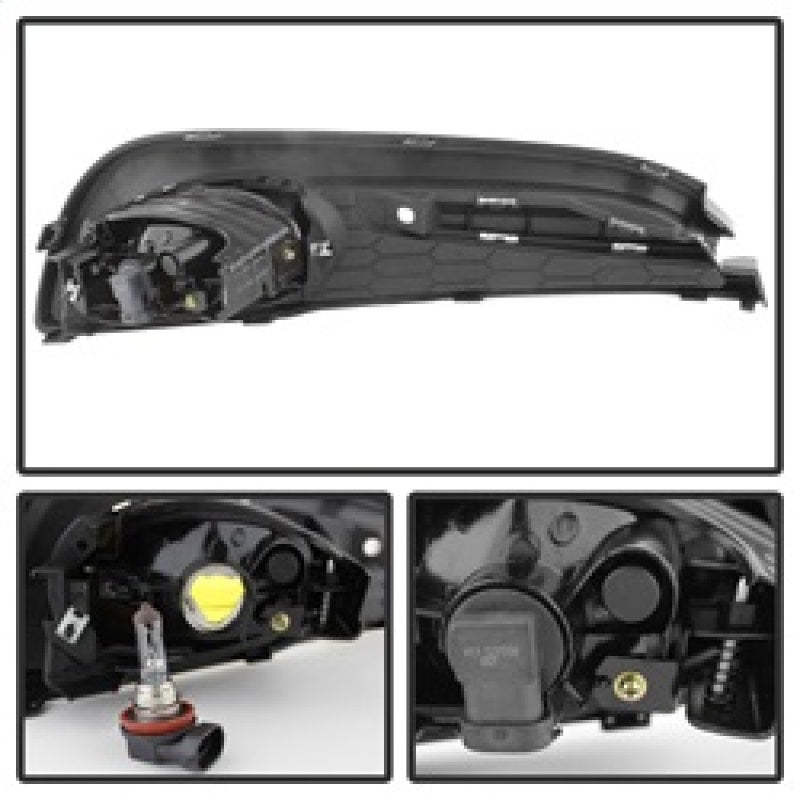 Spyder Honda Civic 2013-2014 4dr OEM Fog Light W/Switch Yellow FL-HC2013-4D-Y - eliteracefab.com