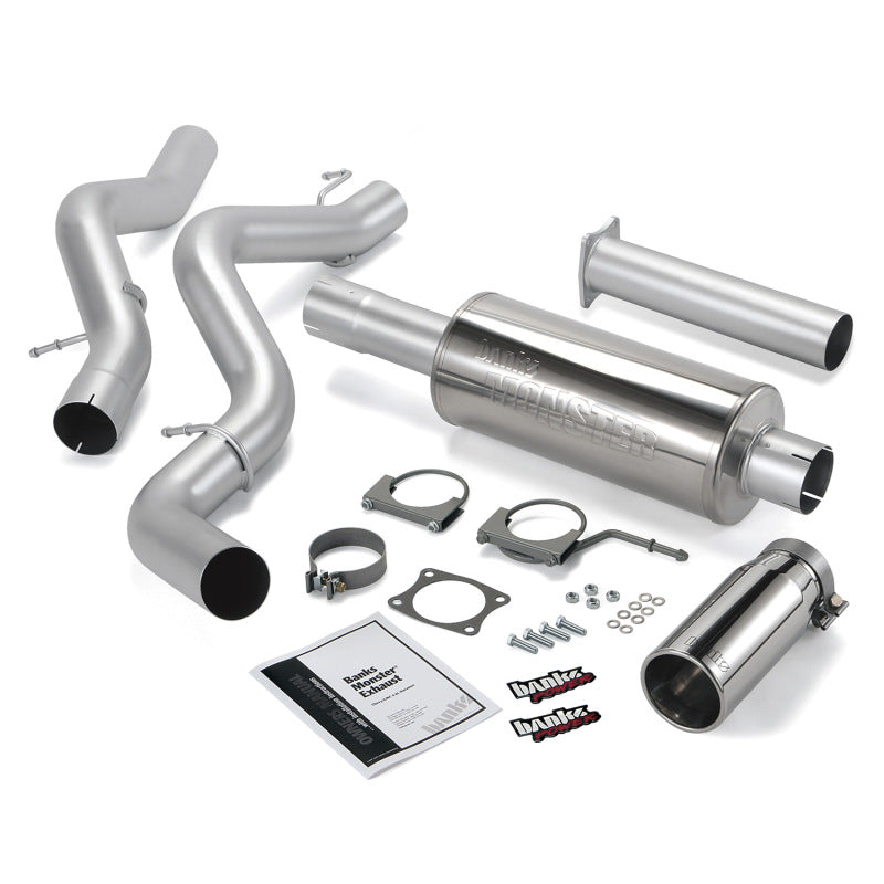 Banks Power 02-05 Chevy 6.6L SCLB Monster Exhaust System - SS Single Exhaust w/ Chrome Tip Banks Power