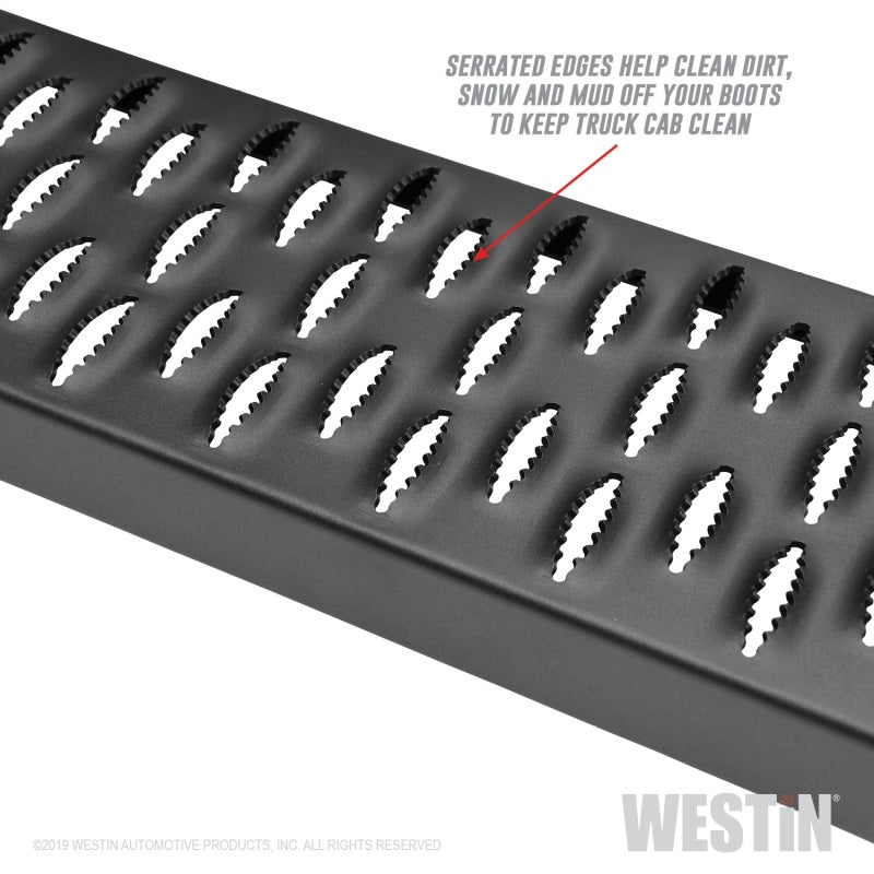 Westin Grate Steps Running Boards 68 in - Textured Black - eliteracefab.com