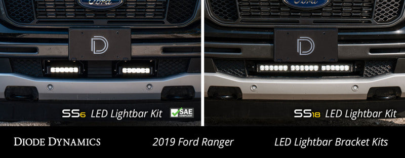 Diode Dynamics 19-21 Ford Ranger SS6 LED Lightbar Kit - White Wide