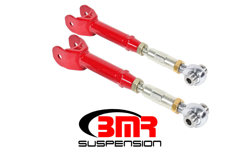 BMR LOWER TRAILING ARMS ON-CAR ADJUSTABLE ROD ENDS RED (2016+ CAMARO) - eliteracefab.com