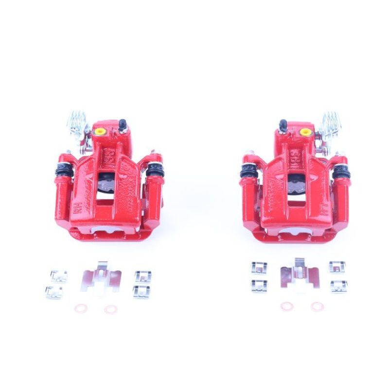 Power Stop 94-01 Ford Mustang Rear Red Calipers w/Brackets - Pair - eliteracefab.com