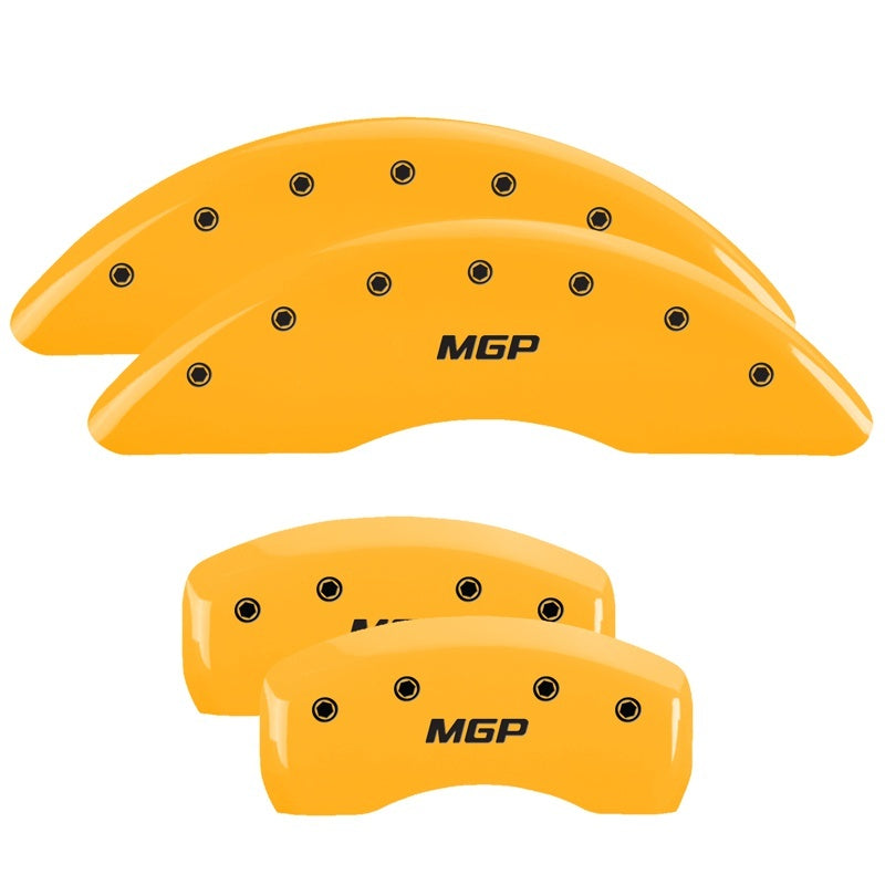 MGP 4 Caliper Covers Engraved Front & Rear MGP Black finish silver ch MGP