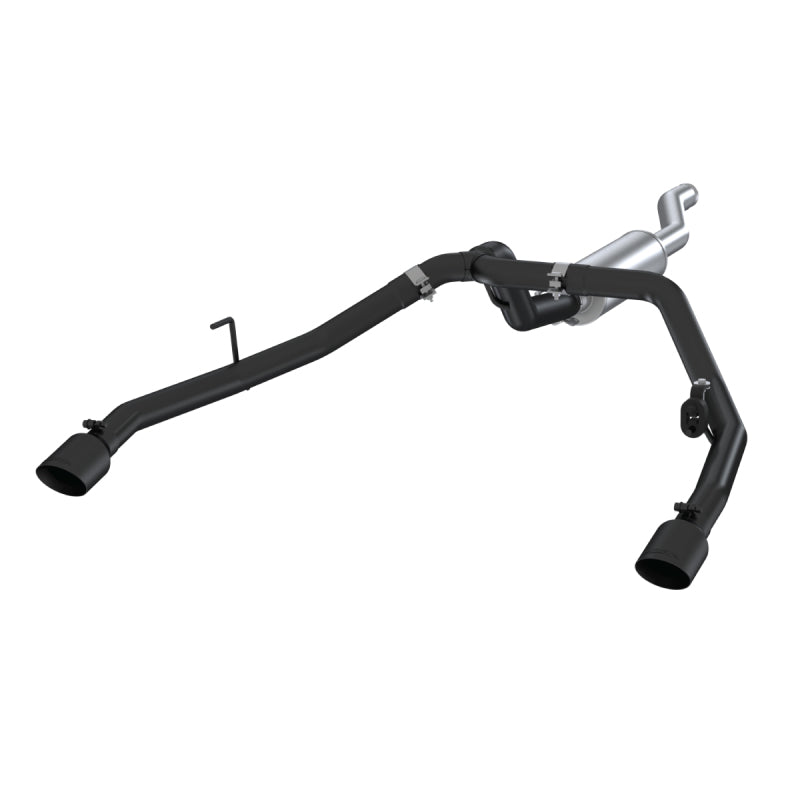 MBRP 2020 Jeep Gladiator 3.6L 2.5in Dual Rear Exit Cat Back Exhaust Black Coated - eliteracefab.com