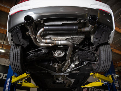 aFe MACH ForceXP 3IN to 2.5IN 304SS Cat-Back Exhaust System w/ Black Tips 14-16 BMW M235i (F22/23) aFe