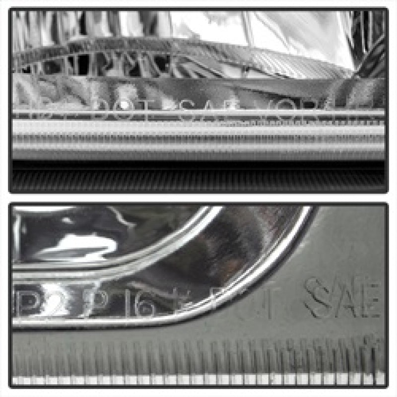 Xtune Chevy Silverado 2500HD 03-06 Crystal Headlights w/ Bumper Lights Chrome HD-JH-CSIL03-AM-C-SET - eliteracefab.com