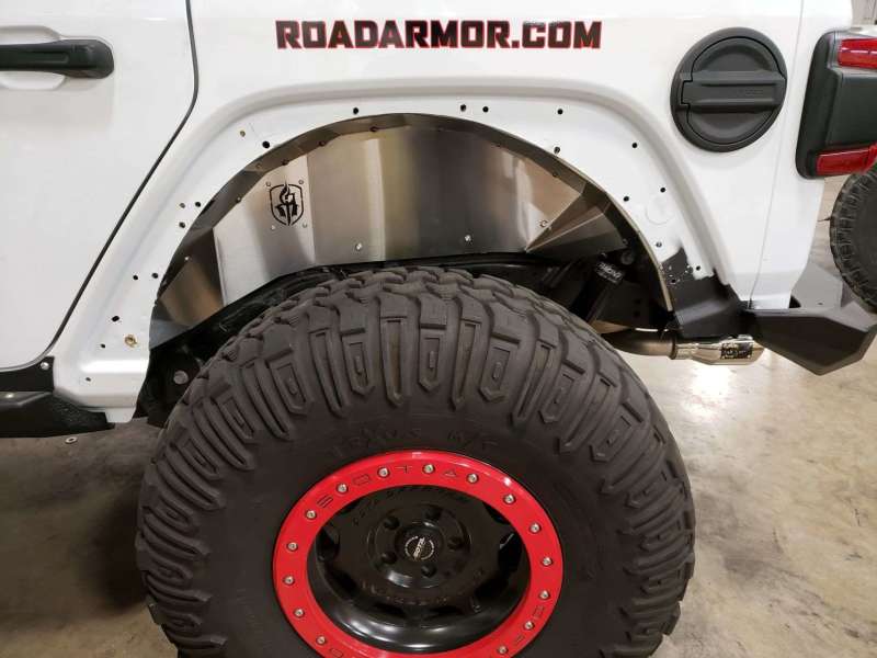 Road Armor 18-20 Jeep Wrangler JL Stealth Rear Fender Liner Body Armor - Raw - eliteracefab.com