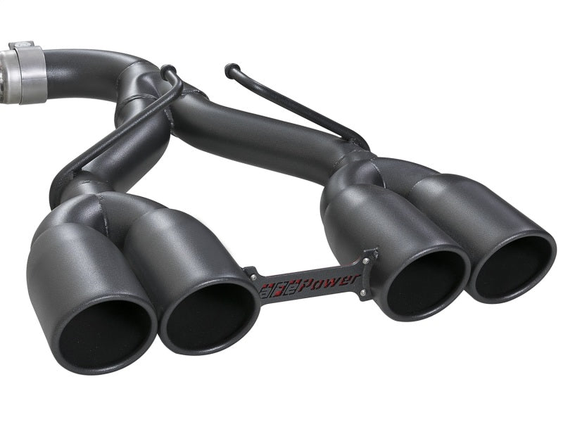 aFe Rebel Series 2.5in. 304 SS C/B Exhaust System 2018 Jeep Wrangler (JL) V6-3.6L - Black Tip aFe