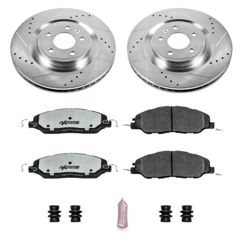 Power Stop 11-14 Ford Mustang Front Z26 Street Warrior Brake Kit - eliteracefab.com