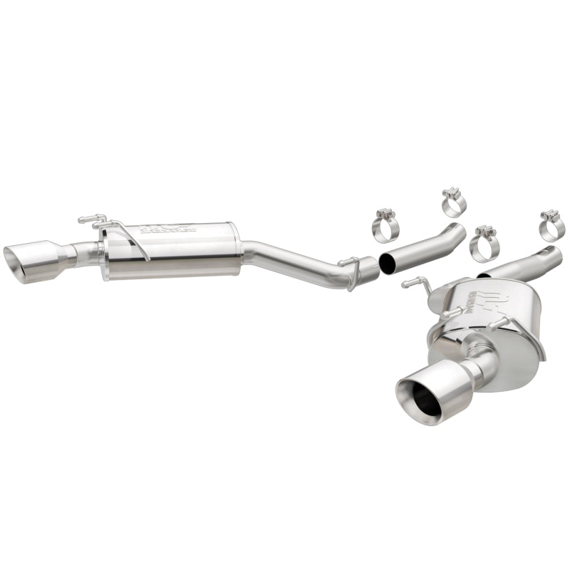 MagnaFlow Axle-Back Stainless Dual Split 4in Polished Tips 10-15 Chevrolet Camaro Convert. 3.6L V6 - eliteracefab.com
