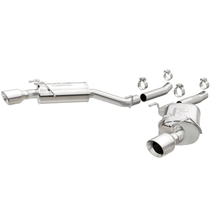 MagnaFlow Axle-Back Stainless Dual Split 4in Polished Tips 10-15 Chevrolet Camaro Convert. 3.6L V6 - eliteracefab.com