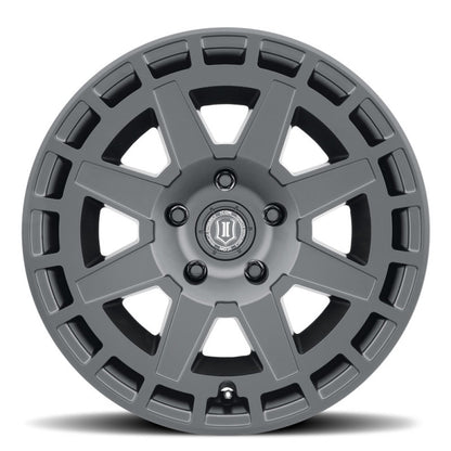 ICON Alloys Compass 17x8.5 6x5.5 0mm 4.75" Backspacing Satin Black Wheel - 3217858347SB