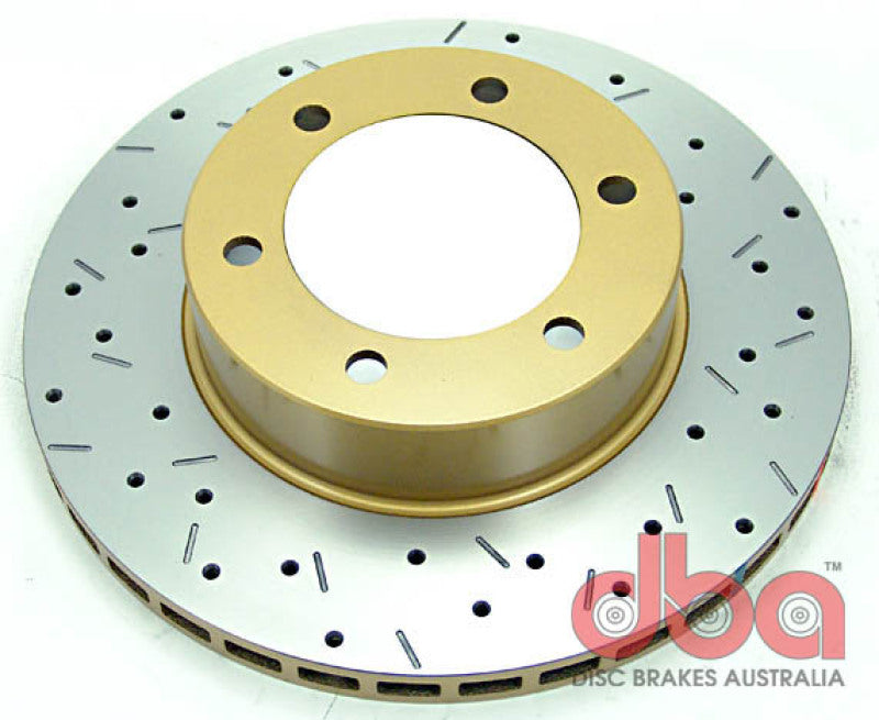 DBA 7/96+Toyota Landcruiser 90 Series Front Drilled & Slotted 4000 Series Rotor DBA