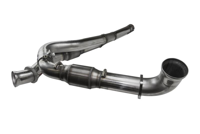 Kooks 10-14 Ford Raptor SVT 6.2L 4V ALL 3in SS OEM Exhaust GREEN Cat Y Pipe - eliteracefab.com