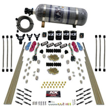 Load image into Gallery viewer, Nitrous Express 8 Cyl Dry Direct Port Dual Stage 4 Solenoids Nitrous Kit (200-600HP) w/Comp Bottle