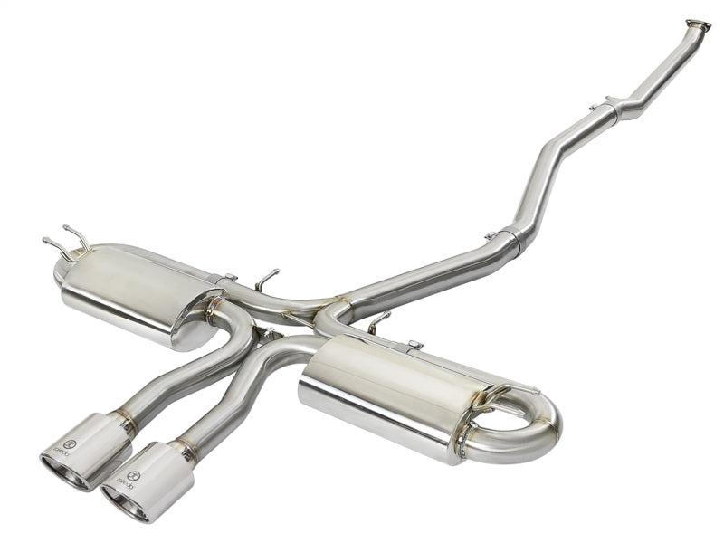 aFe Takeda 3in 304 SS Cat-Back Exhaust System w/Polished Tips 2017+ Honda Civic Si (4dr) I4 1.5L (t) - eliteracefab.com