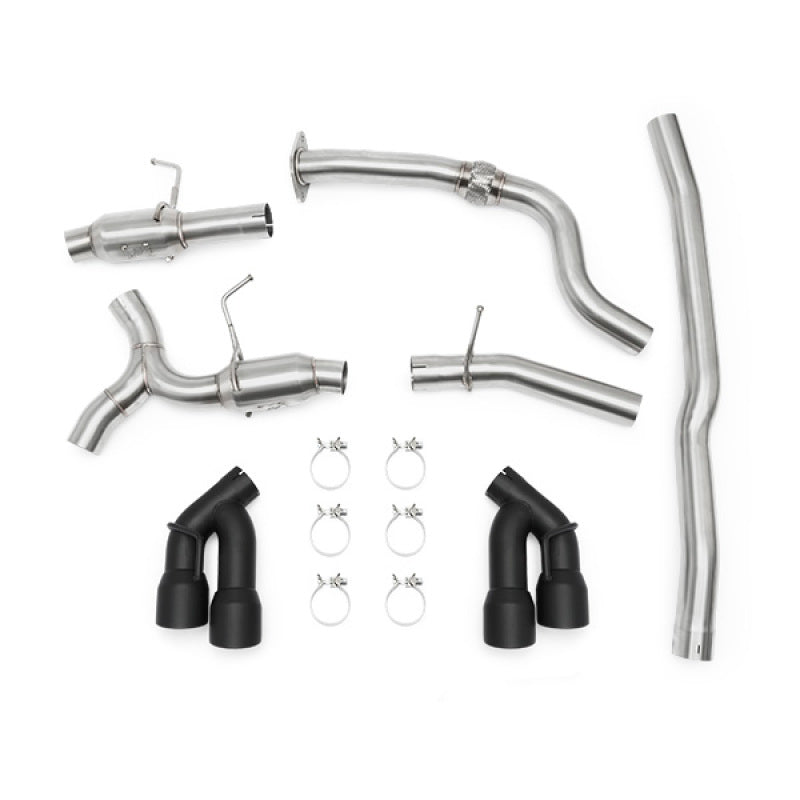 Mishimoto 2016+ Chevrolet Camaro 2.0T Quad Black Tip Cat-Back Exhaust - eliteracefab.com