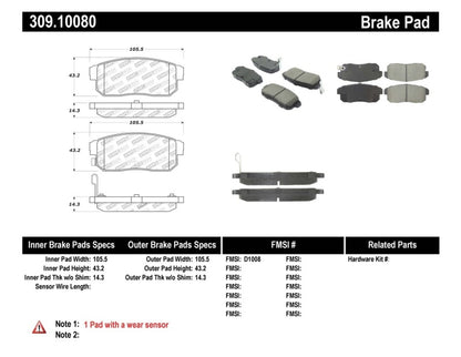 StopTech Performance 04-07 RX-8 Rear Pads - eliteracefab.com