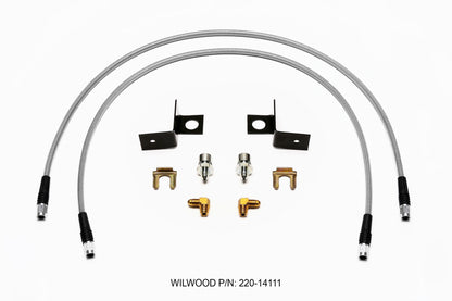 Wilwood Flexline Kit 30 inch -3 3/8-24 IF 1/8 NPT 90 Degree - eliteracefab.com