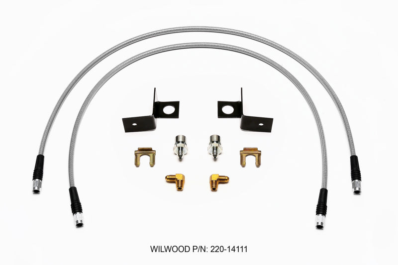 Wilwood Flexline Kit 30 inch -3 3/8-24 IF 1/8 NPT 90 Degree - eliteracefab.com